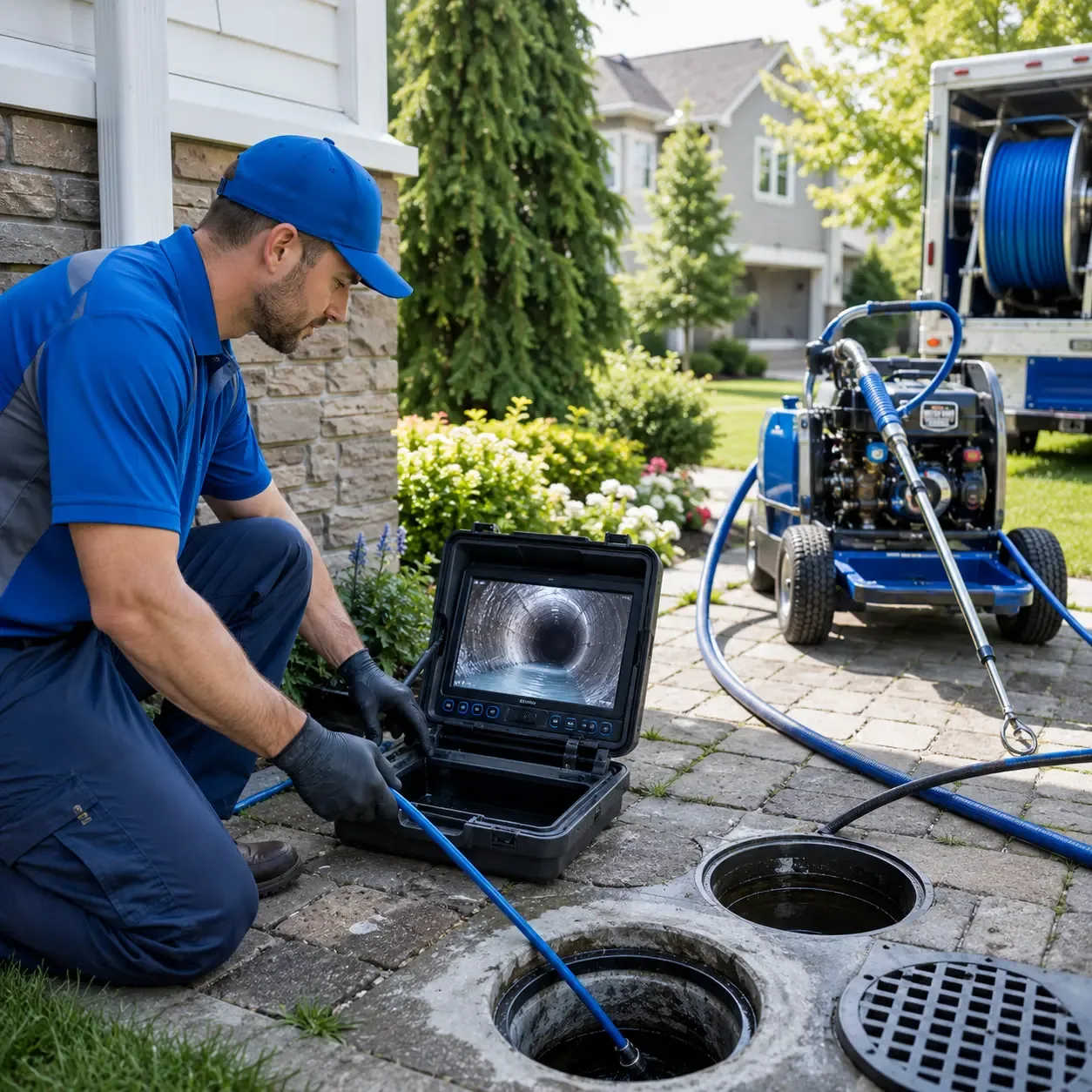 Outdoor drain cleaning professionals serving Conroe, TX