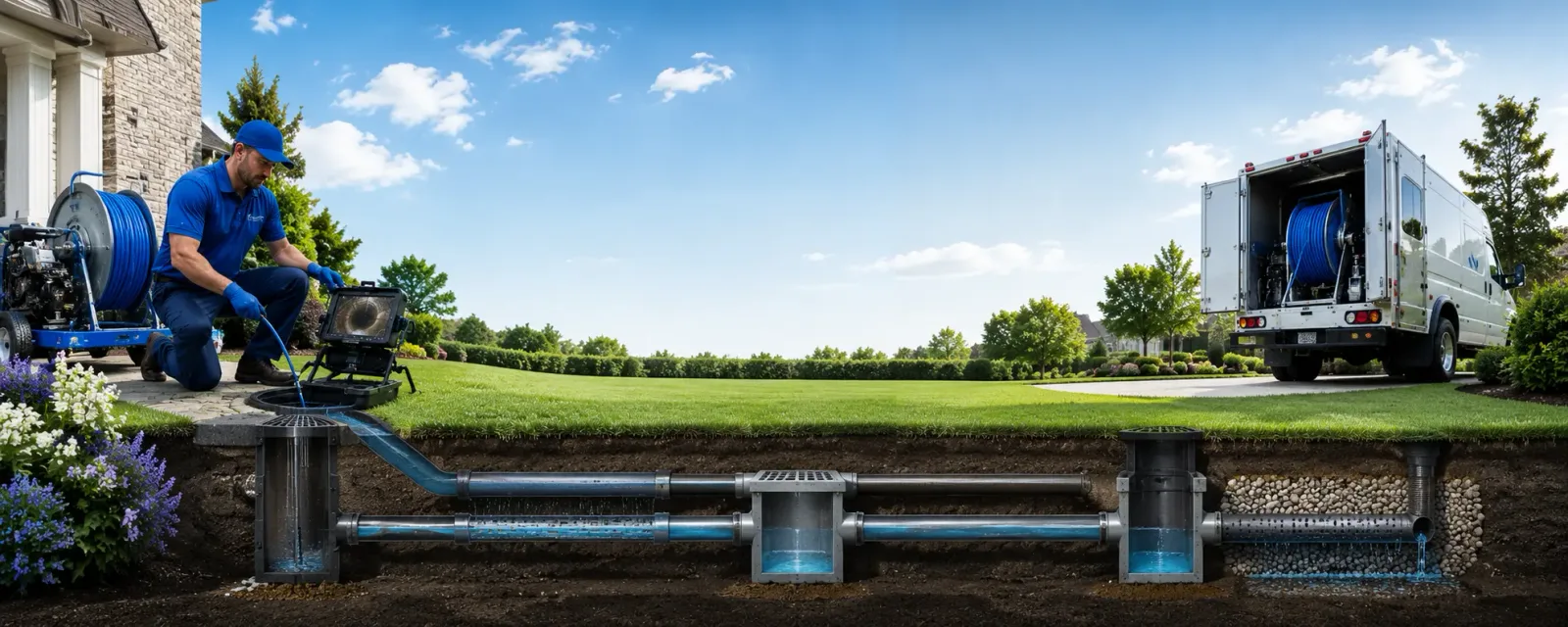 Outdoor drain cleaning information for Conroe, TX